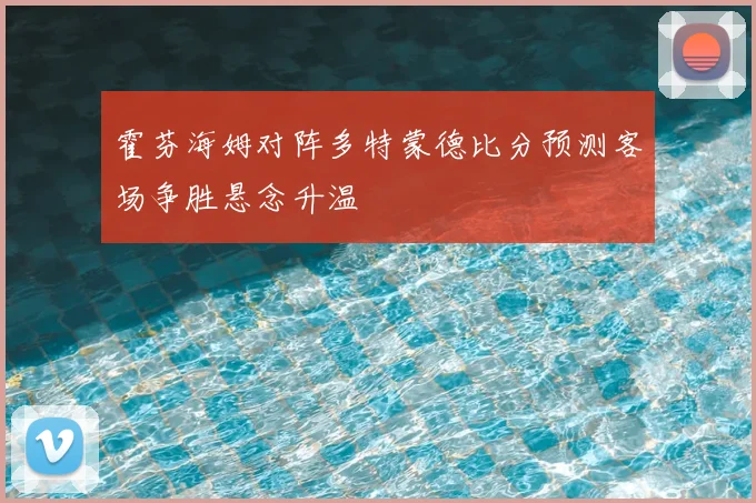 霍芬海姆对阵多特蒙德比分预测客场争胜悬念升温