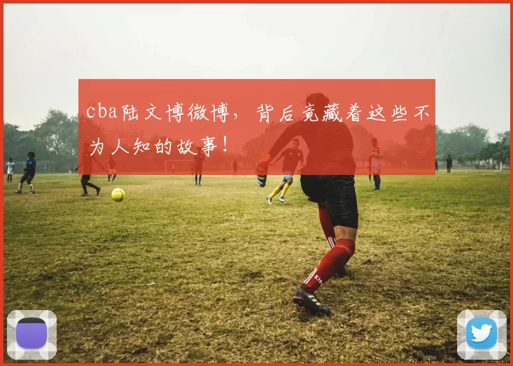 cba陆文博微博，背后竟藏着这些不为人知的故事！